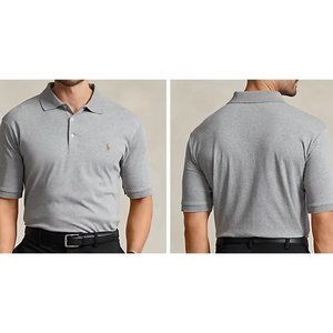 Polo Ralph Lauren Gray Soft Cotton Polo Shirt Size XLT